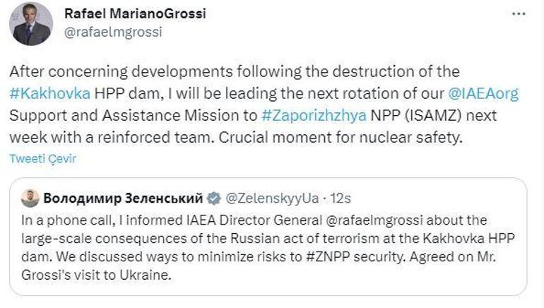 IAEA Genel Direktörü Grossi Ukraynayı ziyaret edecek