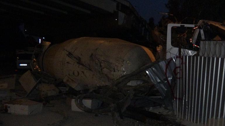 15 metre yükseklikten metro inşaatı sahasına uçan beton mikserinin sürücüsü öldü