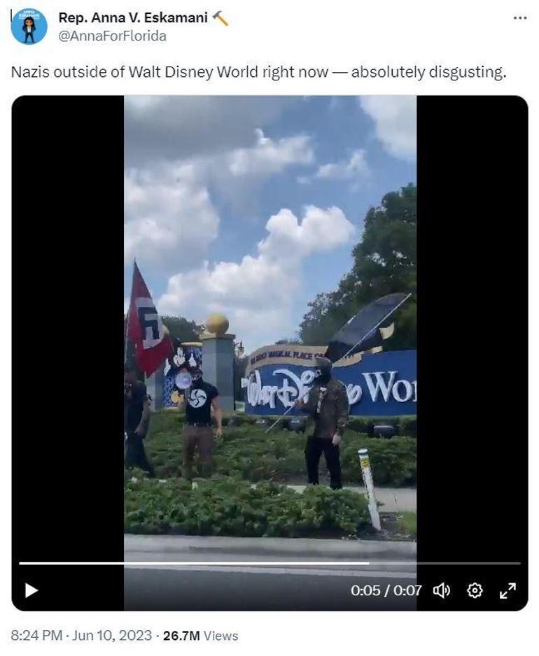 Disney’in varisinden Nazi bayraklarıyla yapılan ırkçı gösteriye tepki