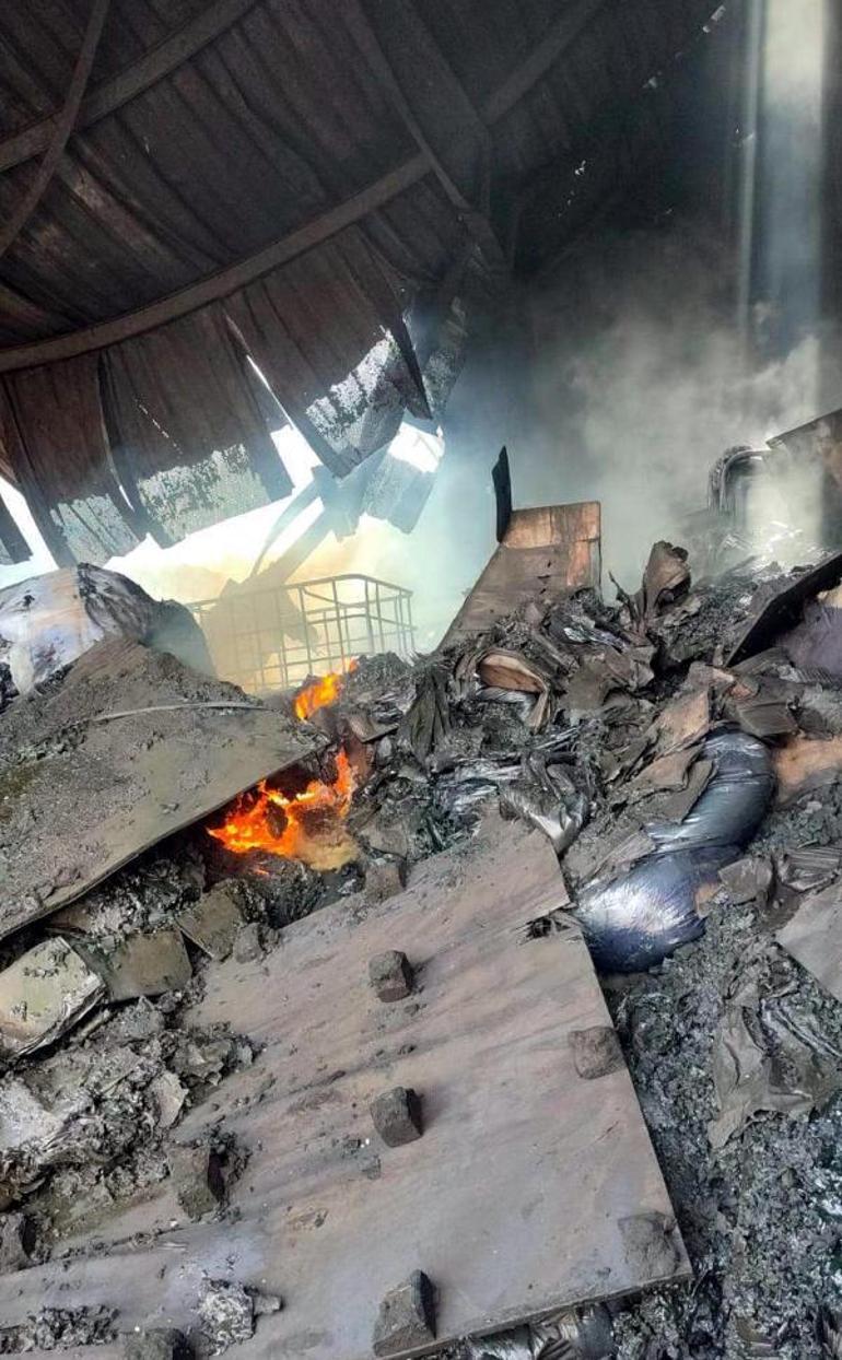 Tekirdağda fabrika deposunda yangın