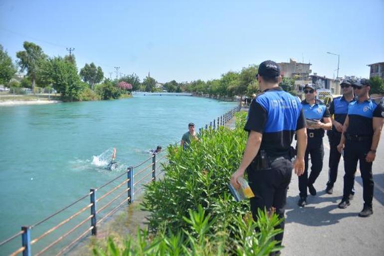 Adanada polis, sulama kanallarında yüzen çocukları boğulmalara karşı uyardı