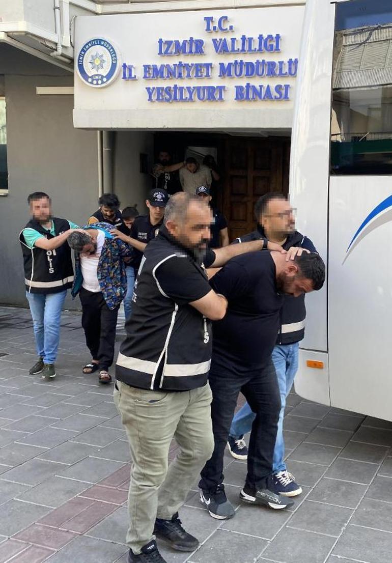 İzmirdeki suç örgütü operasyonunda 14 şüpheliden 5i tutuklandı