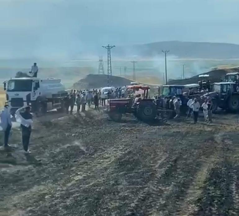 Batmanda 350 dönüm ekili buğday kül oldu