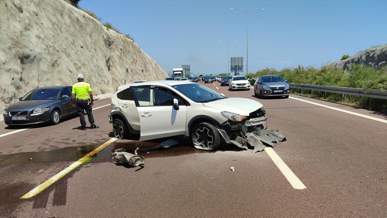 Makas kazası kamerada; 4 yaralı