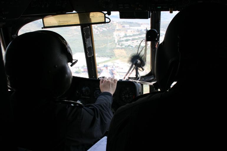 Bursada bayram öncesi helikopterli trafik denetimi