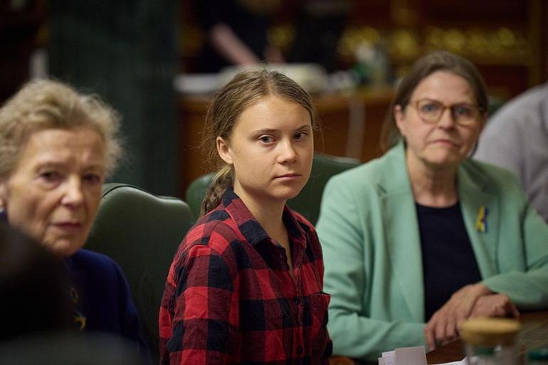 Greta Thunberg, Kievde Zelenski ile görüştü