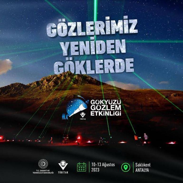 Gökyüzü Gözlem Etkinliği, 10-13 Ağustosta Antalyada düzenlenecek