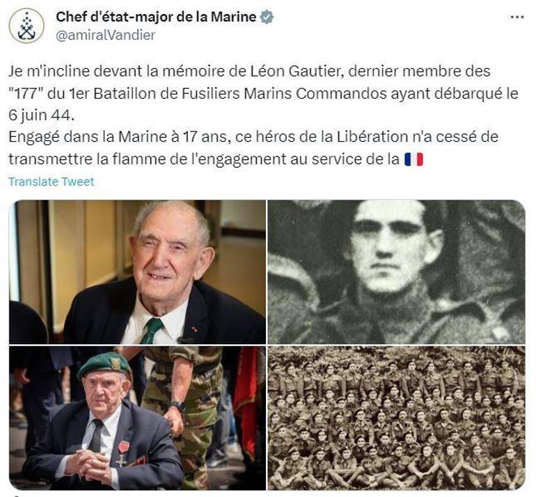 Normandiya Çıkarması’na katılan son Fransız komandosu hayatını kaybetti
