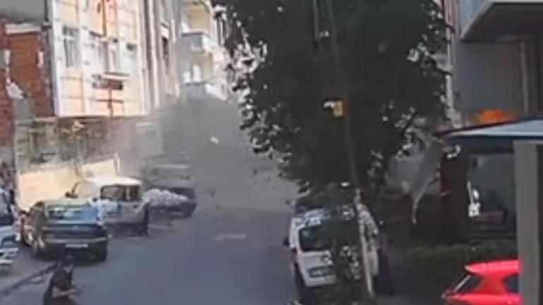 Çekmeköydeki dogal gaz patlaması güvenlik kamerasında