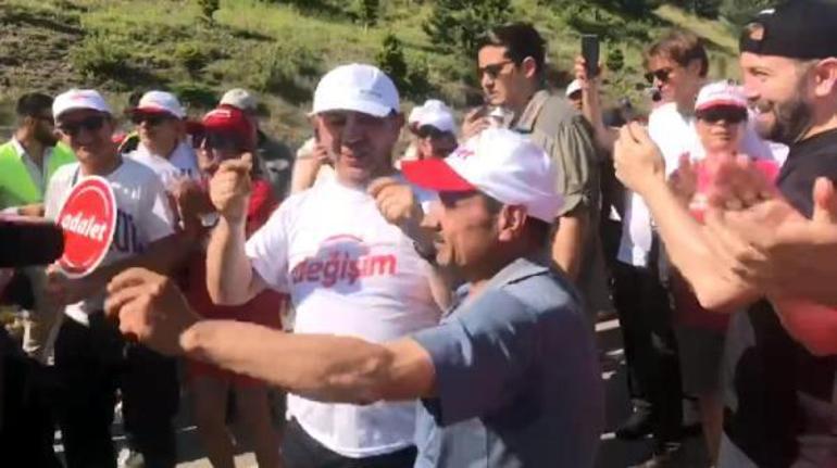 Tanju Özcanın Ankaraya başlattığı Değişim ve Adalet yürüyüşünde 3üncü gün