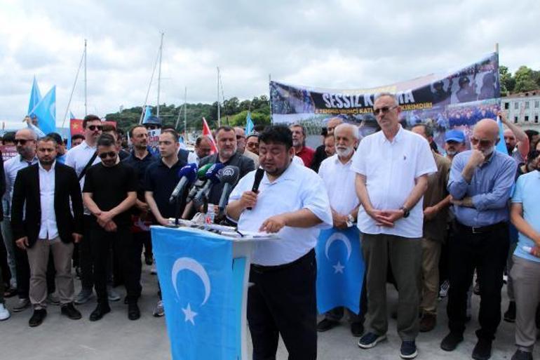 Çin Konsolosluğu önünde ‘Urumçi’ protestosu