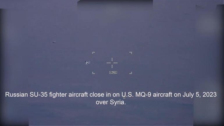 ABD, Rus savaş uçaklarının Suriyede ABD İHAlarını taciz ettiği görüntüleri yayınladı