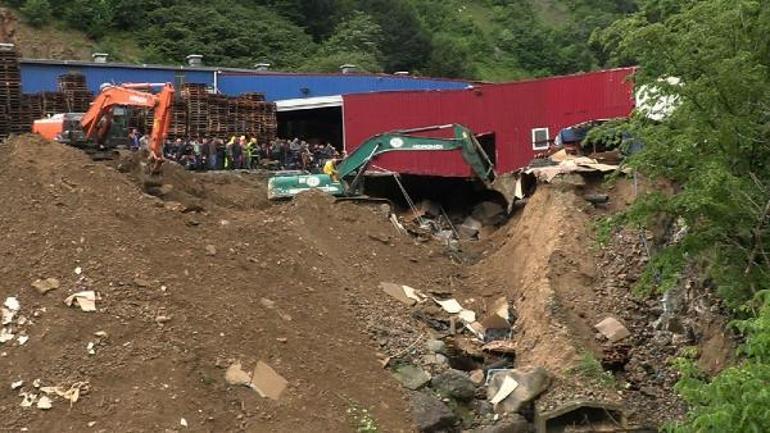 Giresunda fabrikada göçük altında kalan işçiyle iletişim kesildi