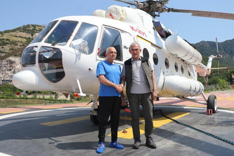 Orman Genel Müdürü Karacabey, helikopter kazasından yaralı kurtulan Rus pilotu ziyaret etti