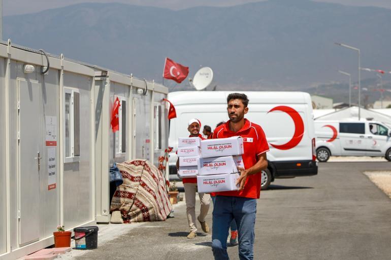 Kızılay: Afet bölgesindeki konteynerlere 50 bin kilogram kurban payı dağıtıldı