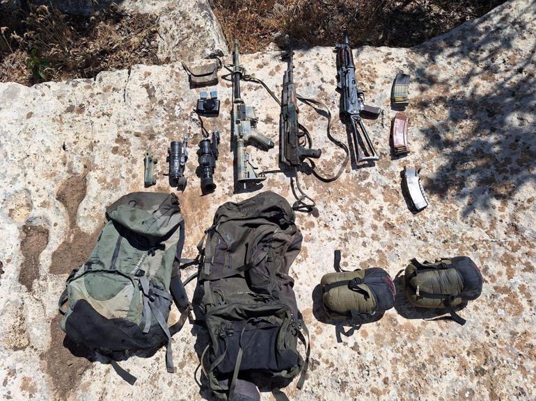 MSB: PKKlı teröristlere ait silah ve mühimmatlar kullanılamaz hale getirildi