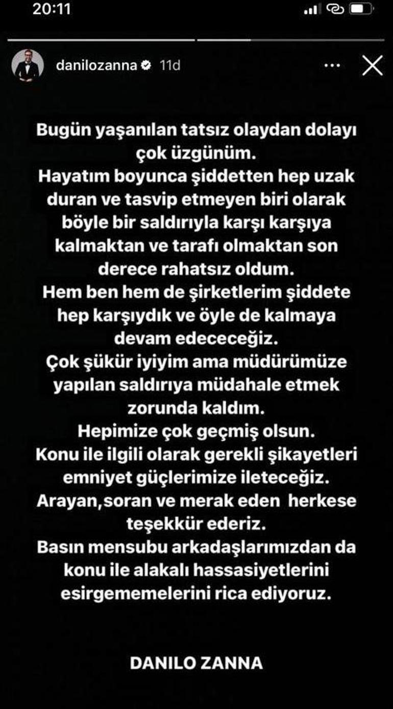 Sarıyerde İtalyan şef Danilo Zannaya saldırı