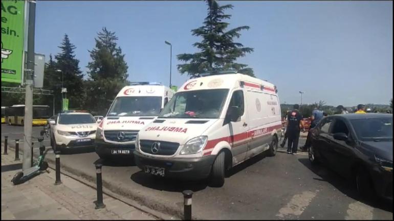 Beşiktaşta otomobil İETT otobüsüne çarptı: 6 yaralı