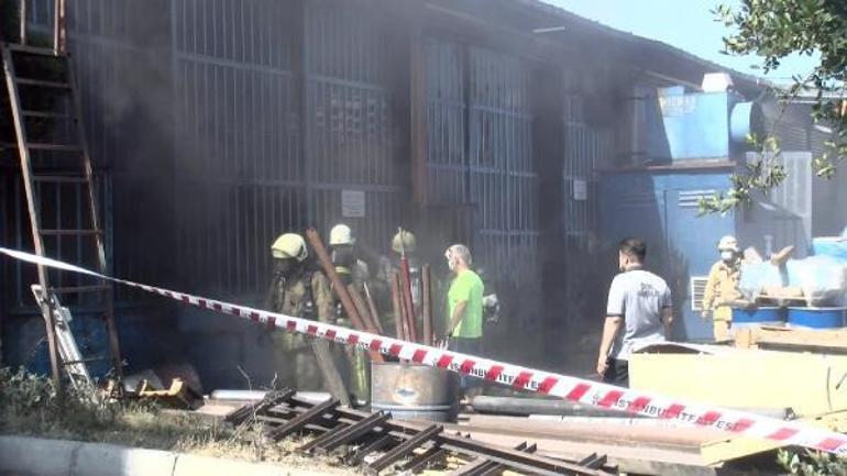 Başakşehirde sanayi sitesinde yangın