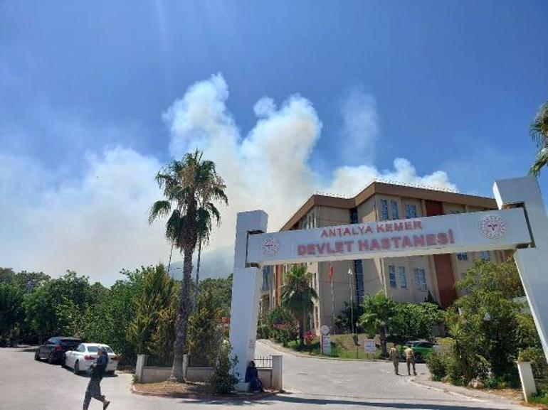 Kemerdeki orman yangınına havadan müdahale