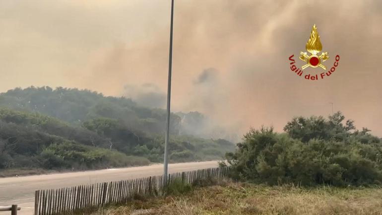 İtalya’nın güneyinde orman yangınları devam ediyor