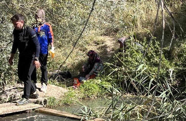 Dereden geçerken düşüp bacağı kırıldı