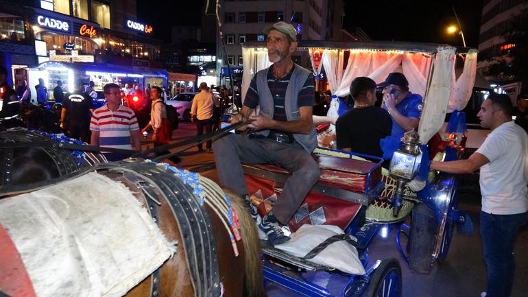 Erzurum faytonla olaylı vedalaştı