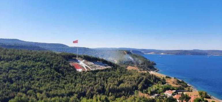 Çanakkalede orman yangını 2 saatte kontrol altına alındı