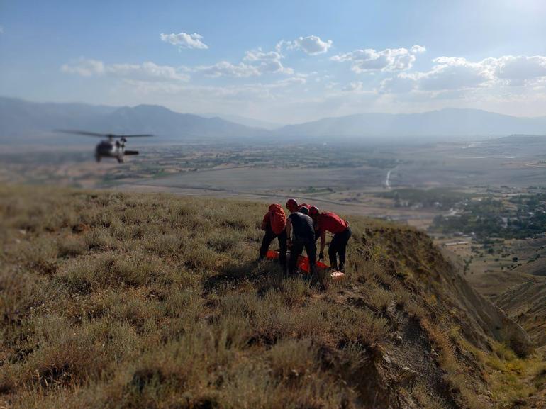 Erzincanda doğa yürüyüşünde yaralanan vatandaş helikopter ile kurtarıldı