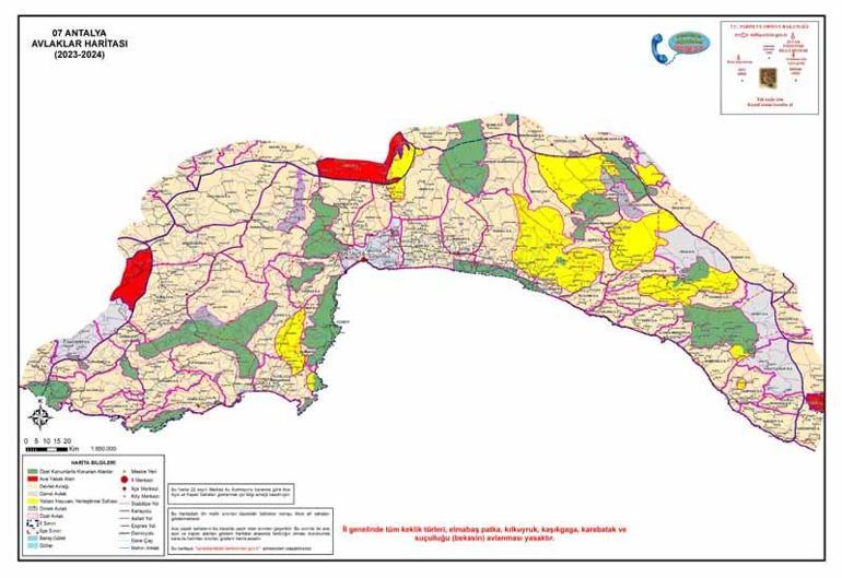 31 kuş ve 4 memeli türü av listesinde