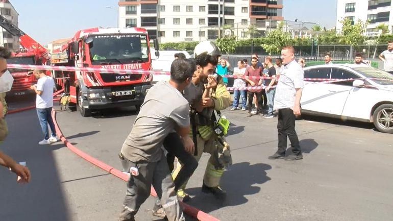 Bayrampaşada iş merkezinde yangın çıktı: 9 kişi kurtarıldı