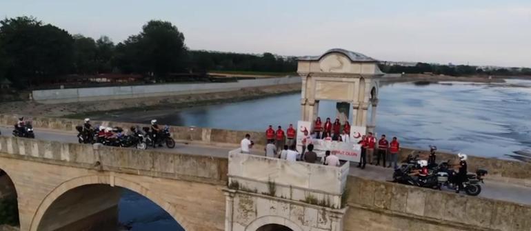 Meriç Köprüsünde motosiklet tutkunlarından İnsan Ticareti ile Mücadele farkındalığı