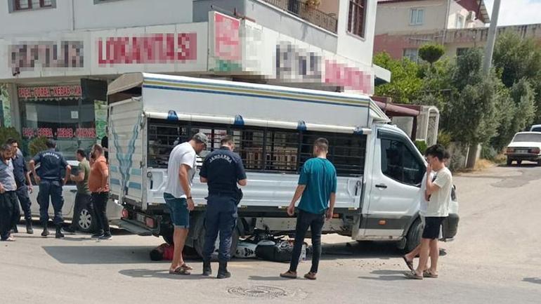 Kamyonete çarpan motosikletin sürücüsü öldü