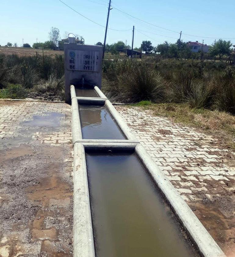 Yalakta yıkanıp, mahalledeki su sorununa tepki gösterdi