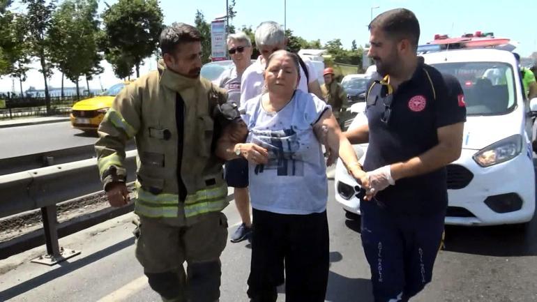 Avcılarda kazada yaralanan kızını gören anne bayıldı