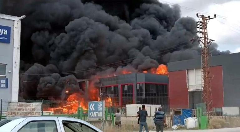 Tekirdağda fabrika yangını