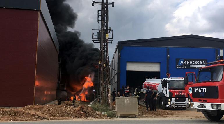 Tekirdağda fabrika yangını