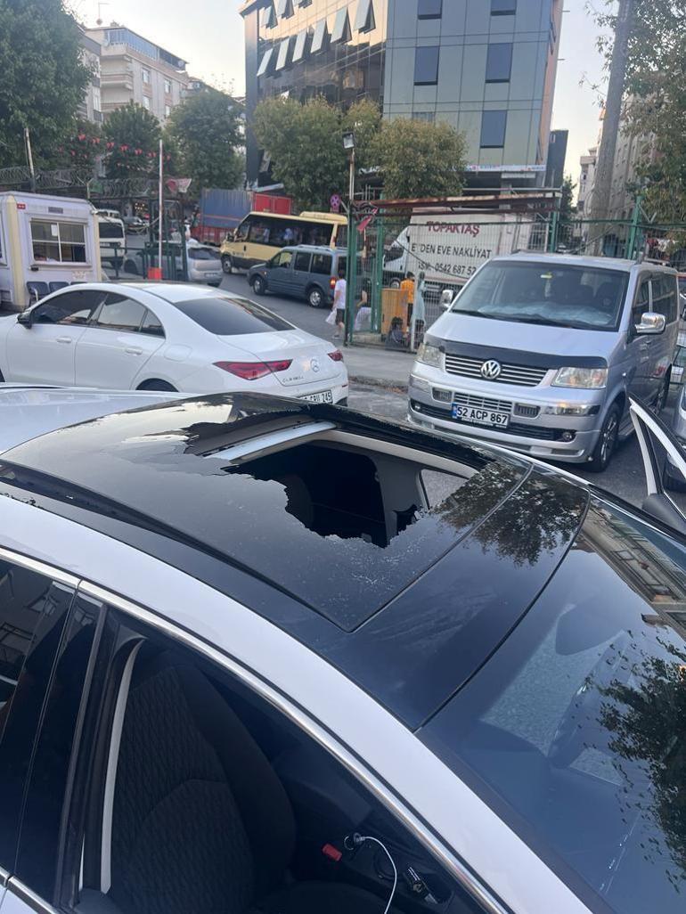 Bahçelievlerde alev alınca balkondan atılan tüp sürücünün kafasına düştü