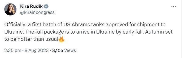 Ukrayna Milletvekili Rudik: Abrams tanklarının ilk sevkiyatı onaylandı