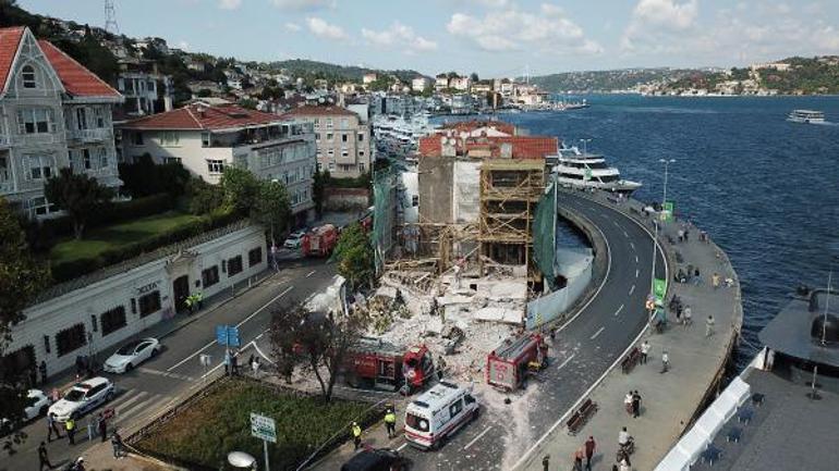 Kuruçeşmede restorasyon çalışmalarında 4 katlı bina çöktü: 1 ölü, 1 yaralı
