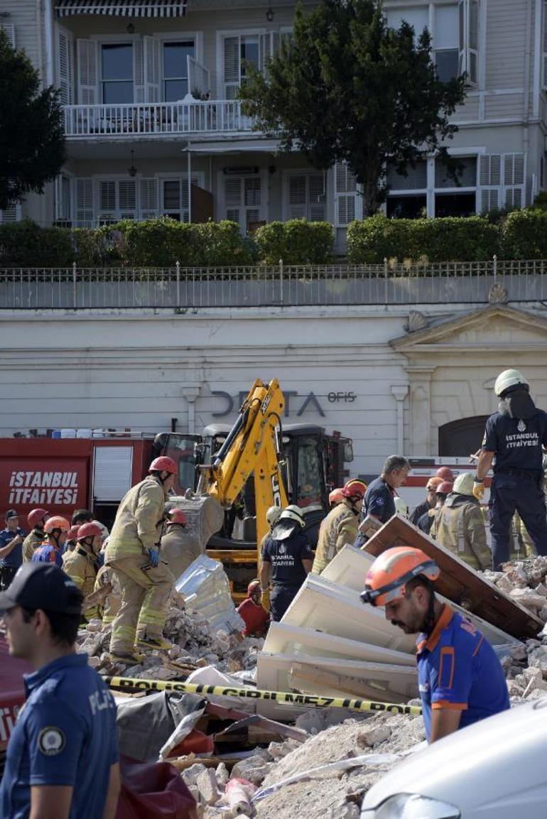 Kuruçeşmede restorasyon çalışmalarında 4 katlı bina çöktü: 1 ölü, 1 yaralı