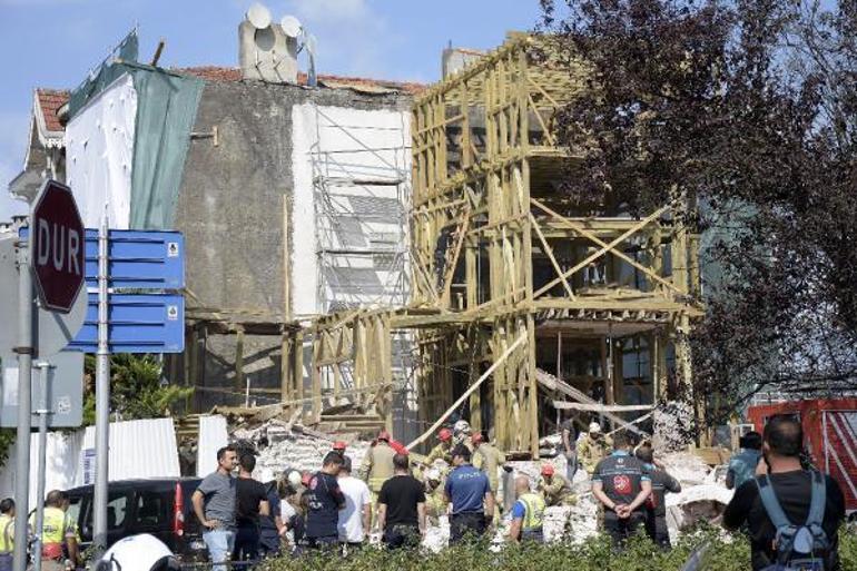 Kuruçeşmede restorasyon çalışmalarında 4 katlı bina çöktü: 1 ölü, 1 yaralı