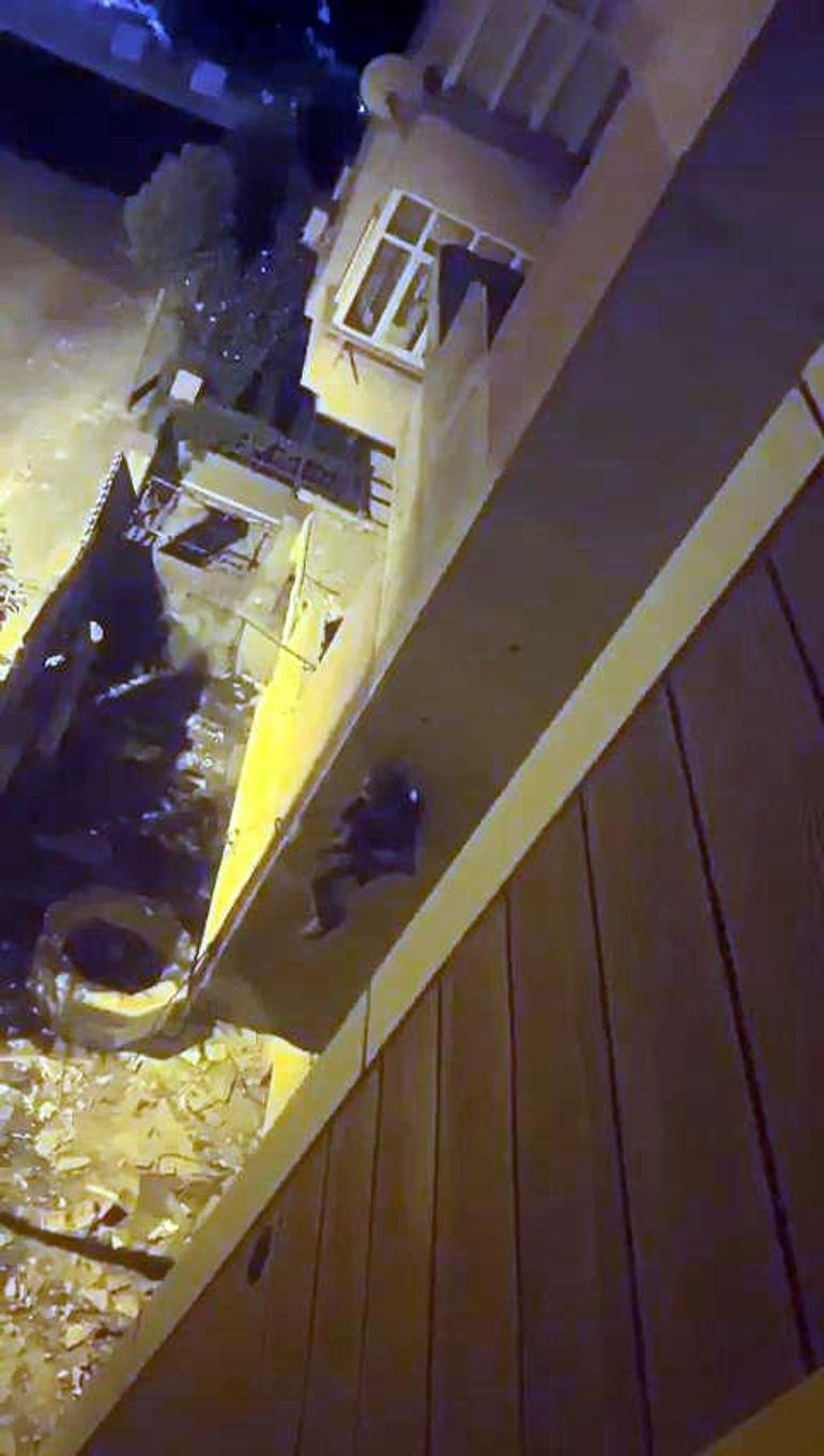 Avcılarda duvara tırmanan hırsız internet kablolarını çalarken yakalandı