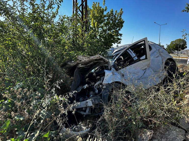 Şarampole yuvarlanan otomobilin sürücüsü, ağır yaralandı