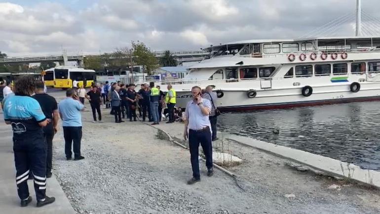 Eminönünde İETT otobüsü denize düştü