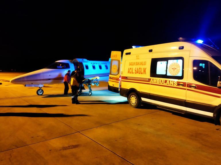Siroz hastası, ambulans uçakla Bursaya sevk edildi