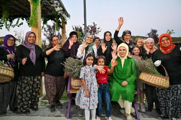 Emine Erdoğan, Ankarada Ekolojik Köy ziyareti ve lavanta hasadı yaptı
