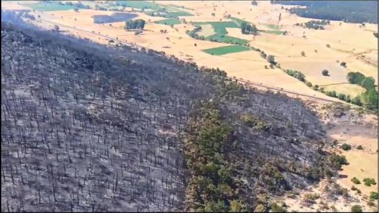 Eskişehirdeki orman yangını, 23 saatte kontrol altına alındı