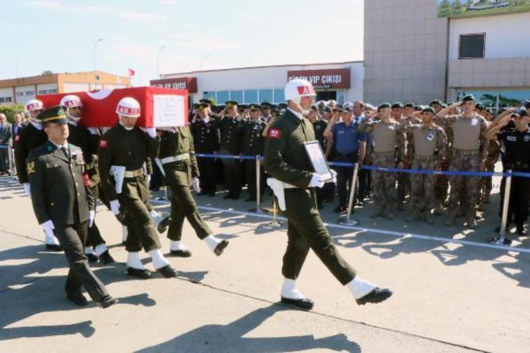 Şehit uzman çavuşun cenazesi, Samsuna getirildi