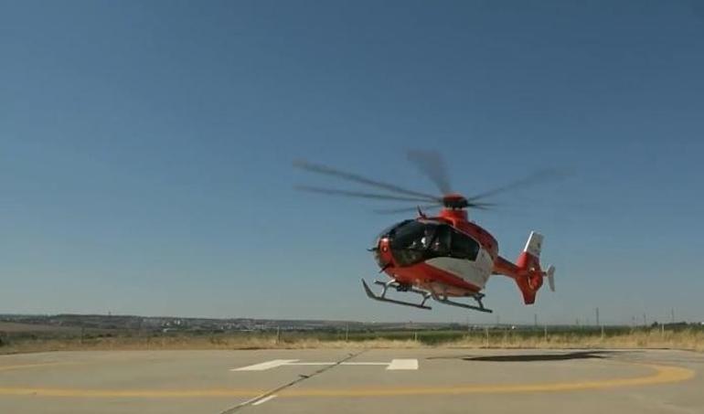 Diyarbakırda kalp krizi geçiren hasta, ambulans helikopterle hastaneye yetiştirildi